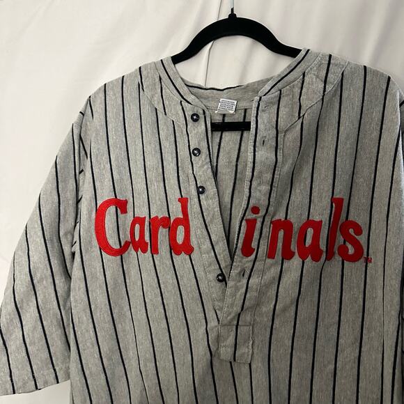 Vintage St. Louis Cardinals Baseball Jersey Tunic Stripe Gray - Picture 2 of 8